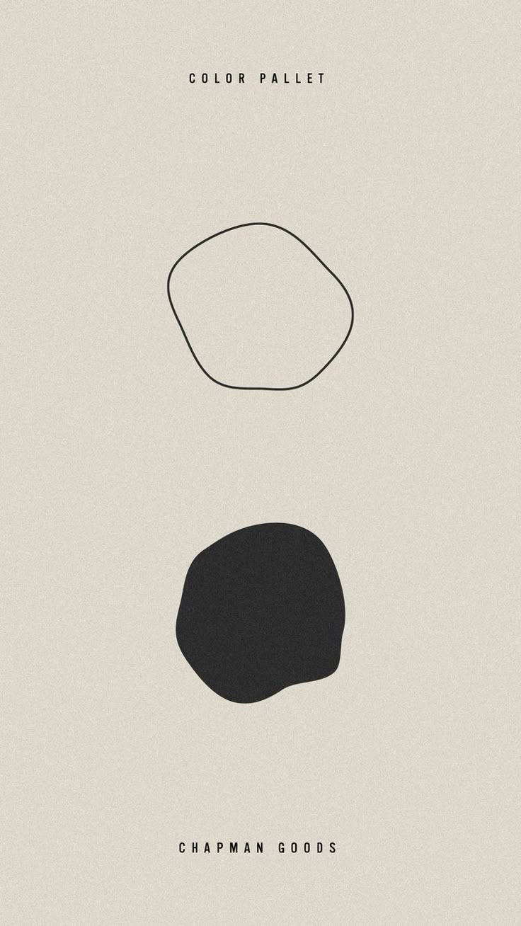 Minimalist color palette design with organic hand-drawn shapes on warm sand background