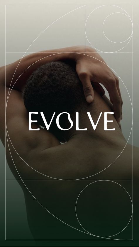 Evolve typography over artistic portrait symbolizing personal transformation and growth